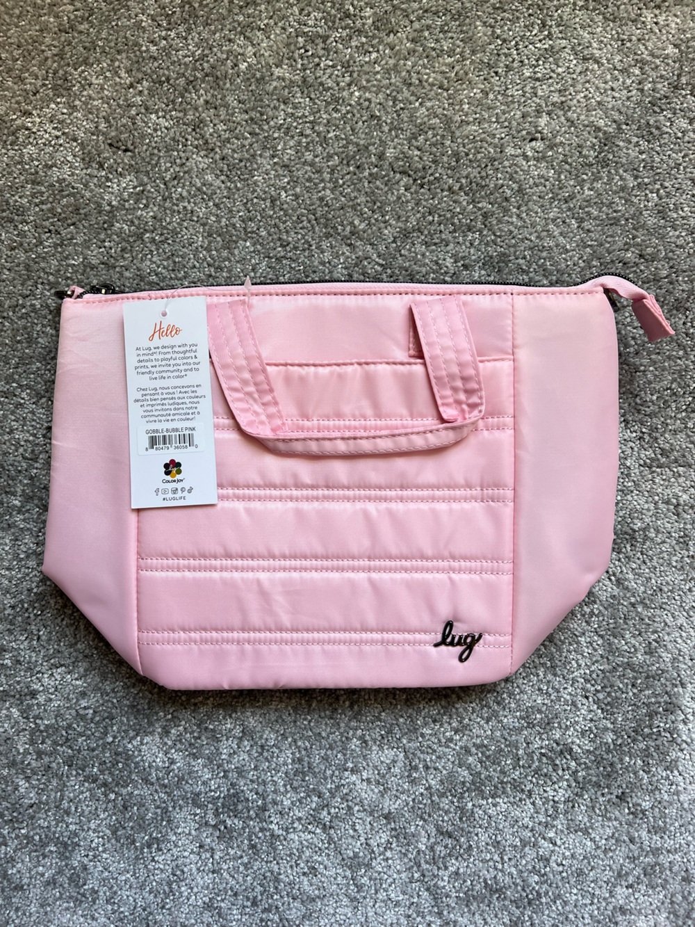 Lug Gobble bubble pink insulated bag NWT